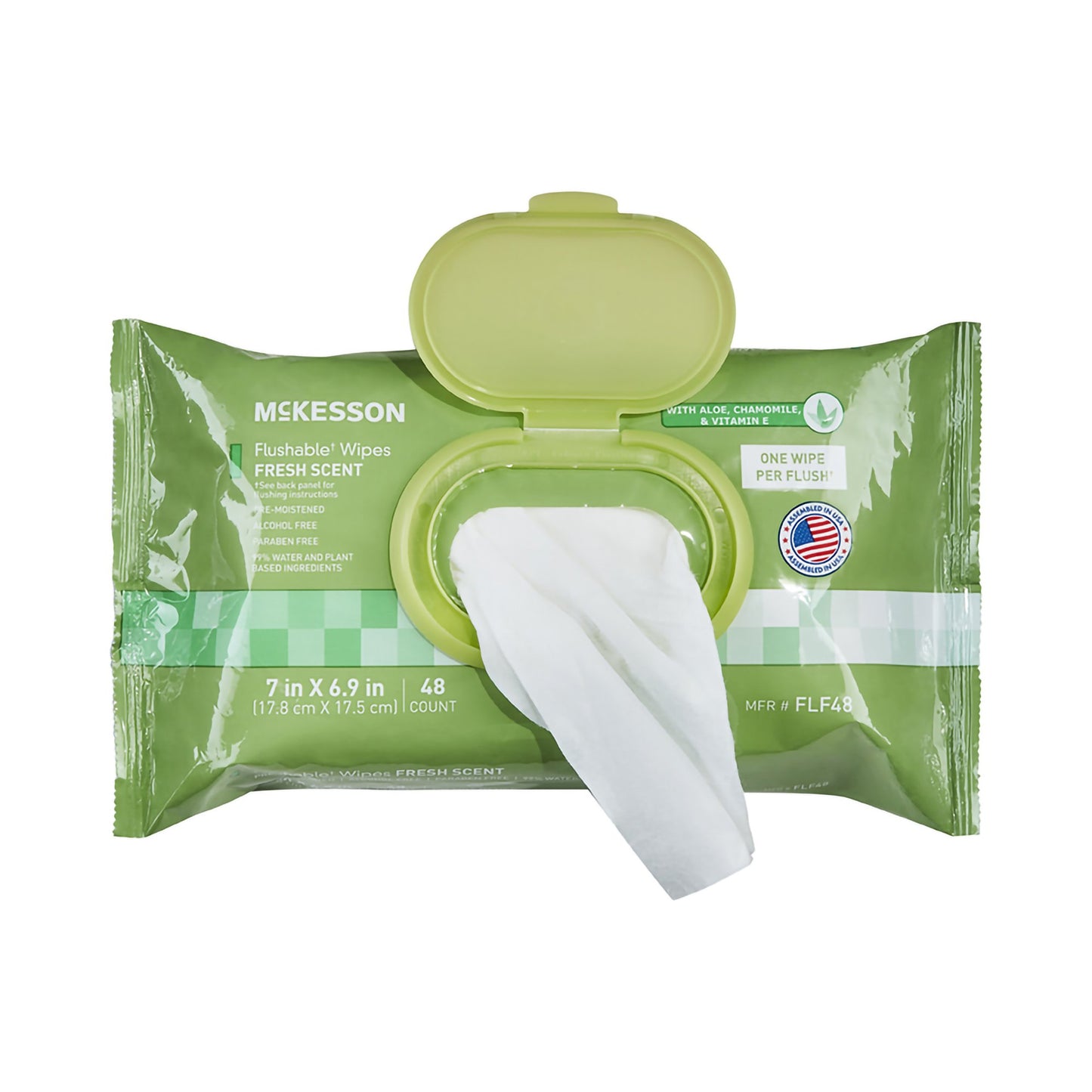 McKesson Flushable* Wet Wipes - Scented, 48 Wet Wipes per Pack FLF48
