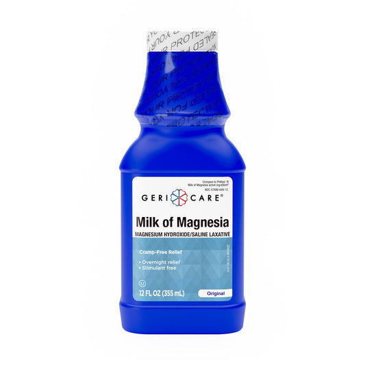 Laxative Geri-Care® Original Flavor Liquid 12 oz. 1200 mg Strength Magnesium Hydroxide - QMOM-12-GCP