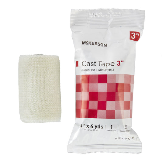 Cast Tape McKesson 3 Inch X 12 Foot Fiberglass White - 115-3