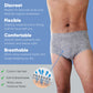 Nexwear Men's Pull-On Absorbent Underwear, Extra Large, Gray 205