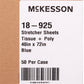 McKesson Blue Flat Stretcher Sheet, 40 x 72 Inch 18-925