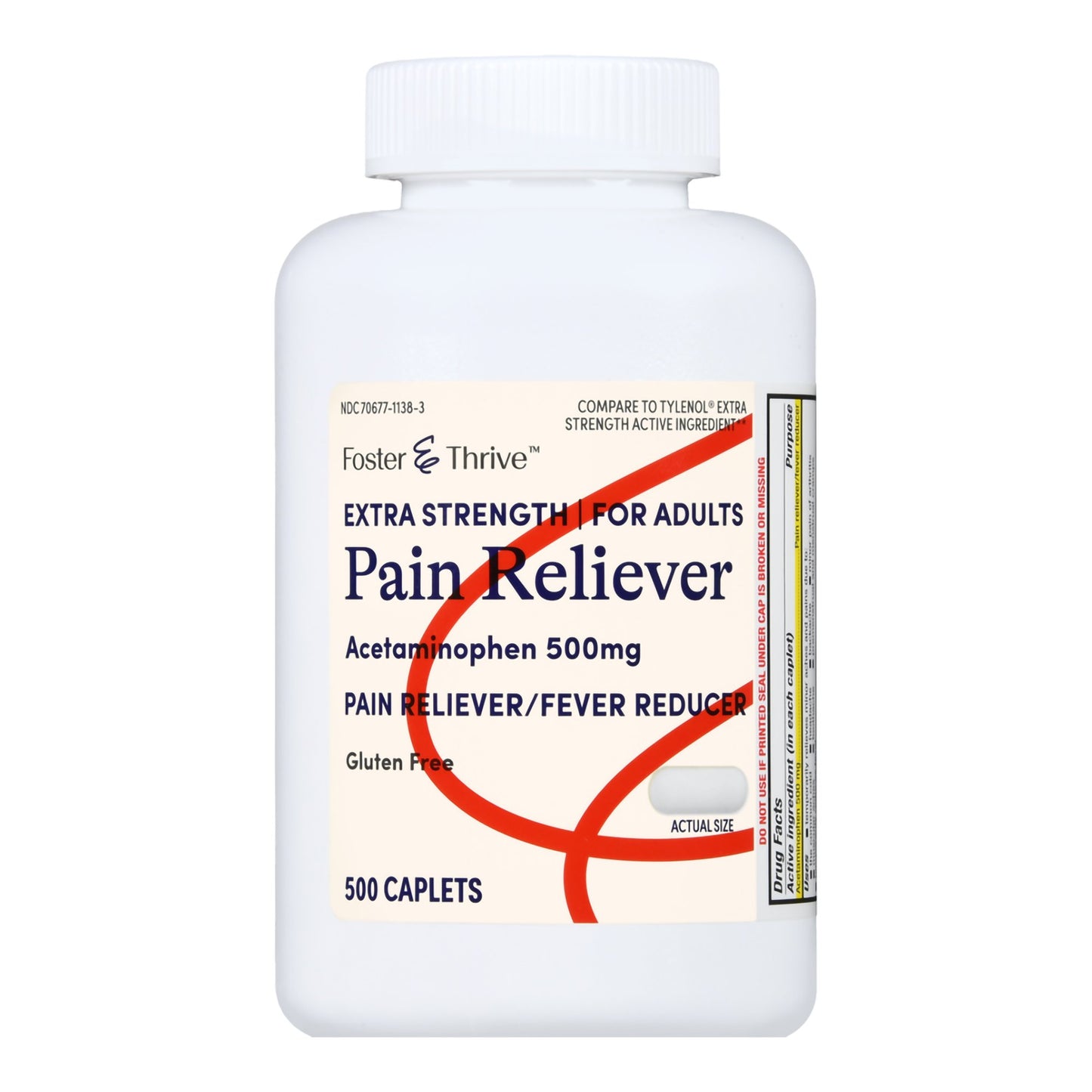 Foster & Thrive™ Extra Strength Pain Reliever Acetaminophen 500 mg Caplets 70677113803