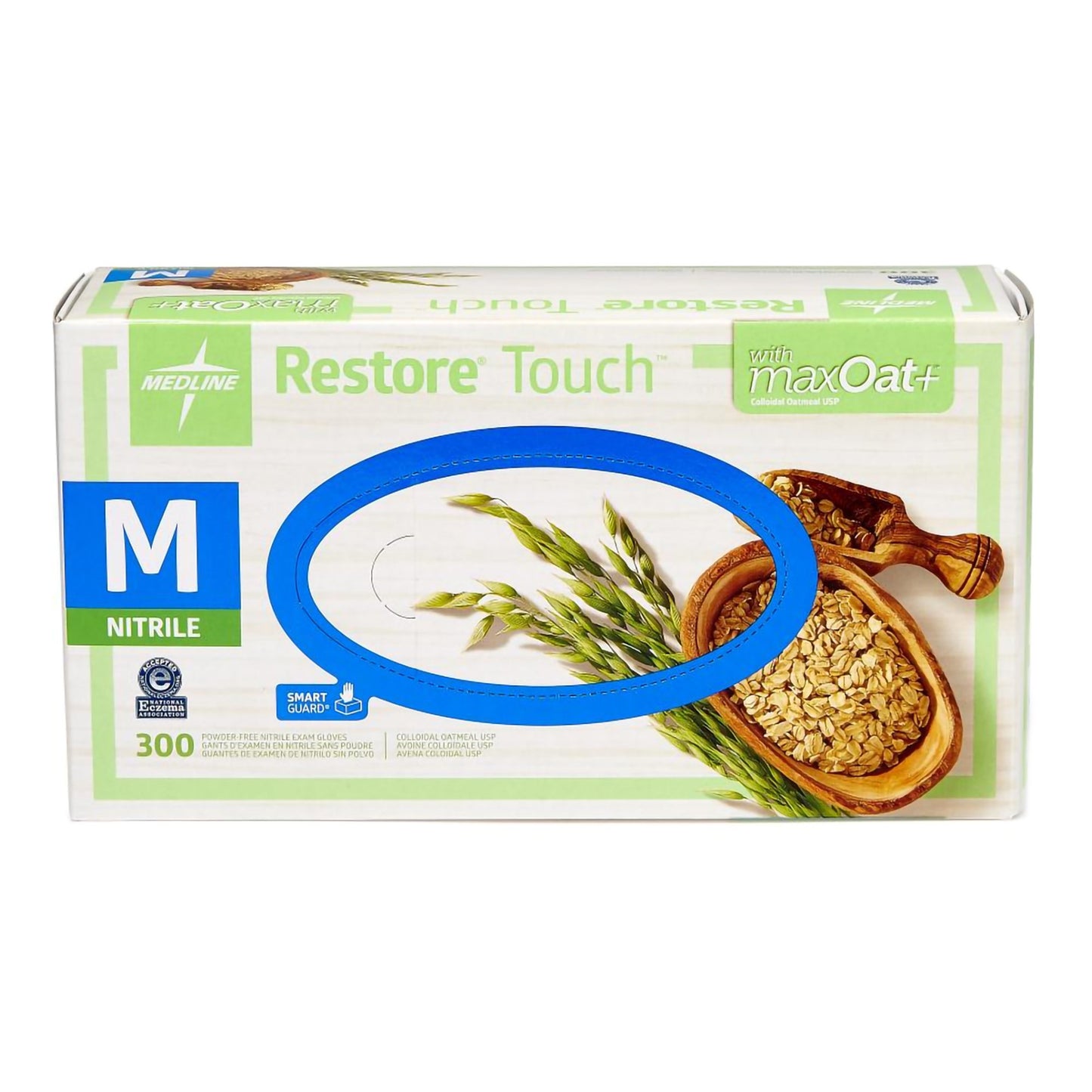 Restore® Touch Nitrile Exam Glove, Green, Medium OAT3002