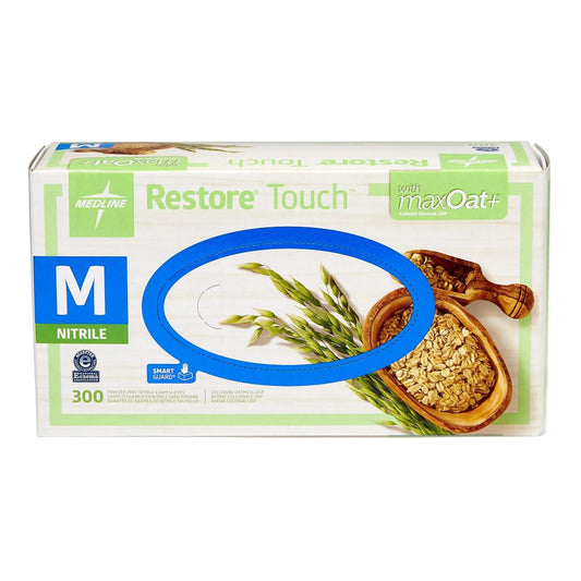 Restore® Touch Nitrile Exam Glove, Green, Medium OAT3002