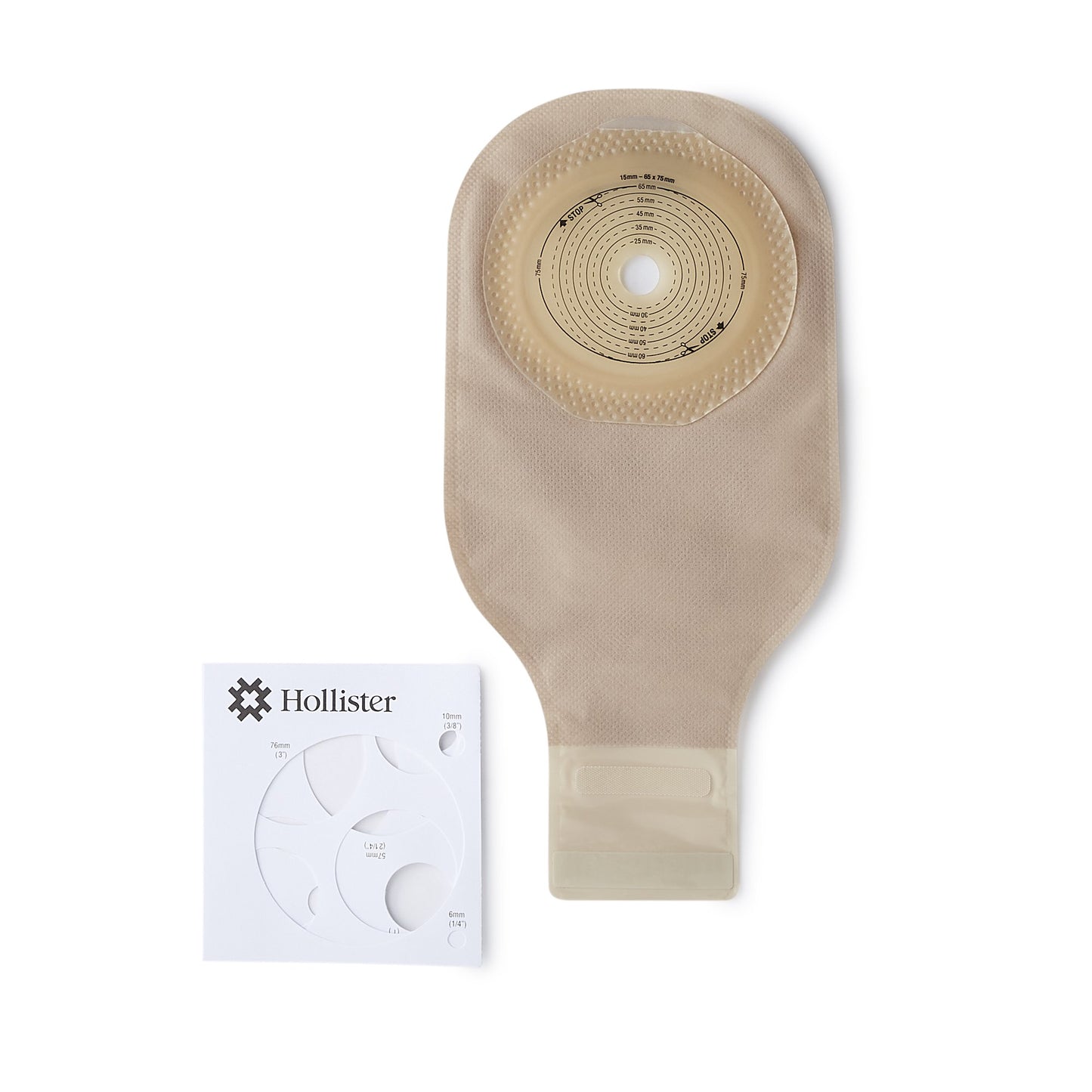 Premier™ One-Piece Transparent Filtered Ostomy Pouch, Cut to fit 75 x 65 mm 88402