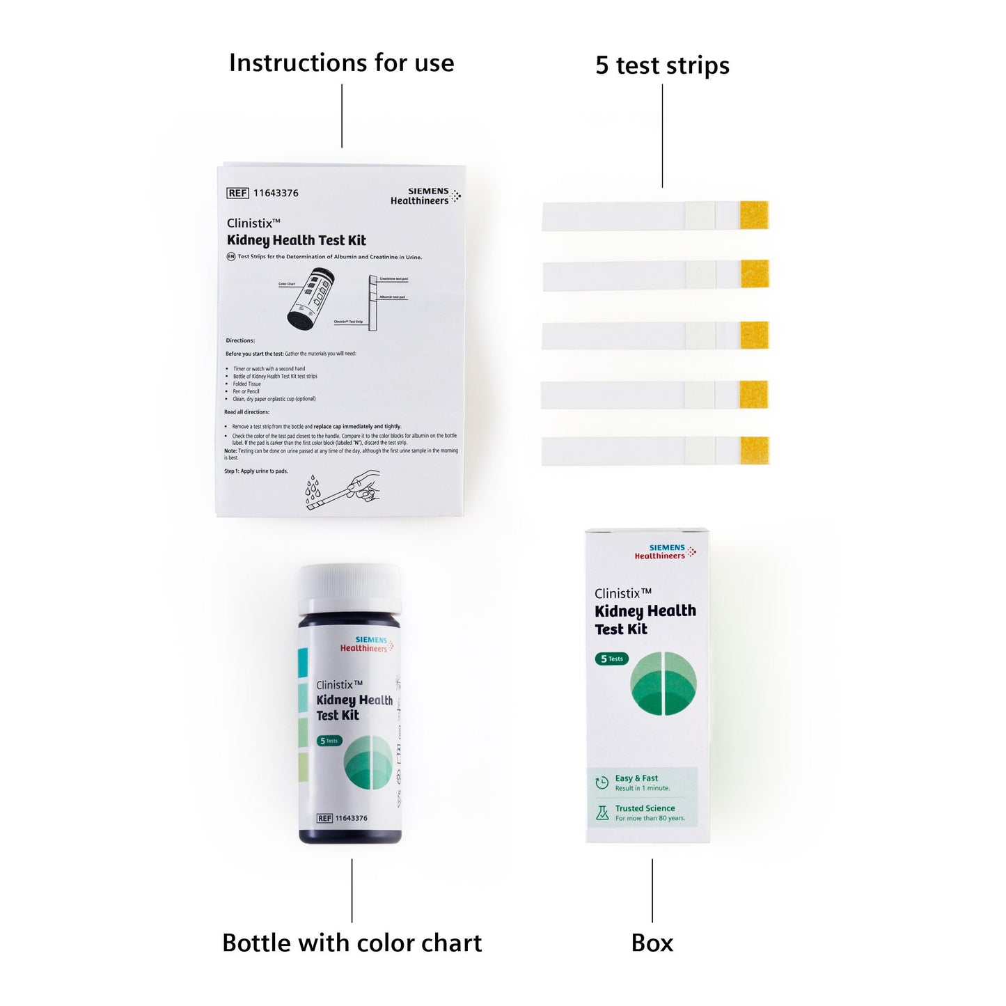 Clinistix™ Kidney Health Test Kit, Urine Test Strips, Five Tests 11694839