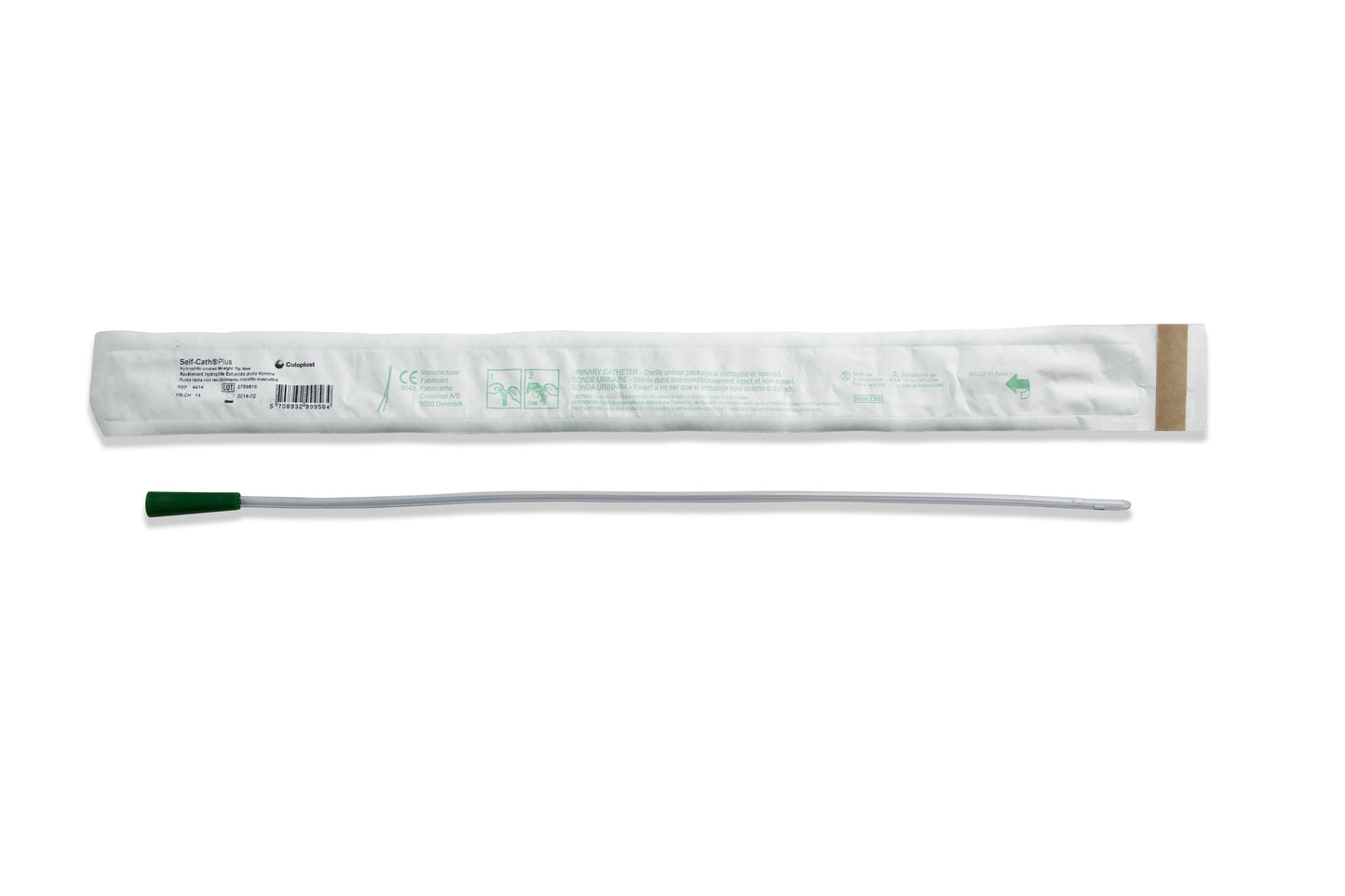 Urethral Catheter Self-Cath® Plus Straight Tip Hydrophilic Coated PVC 12 Fr. 16 Inch - 4412