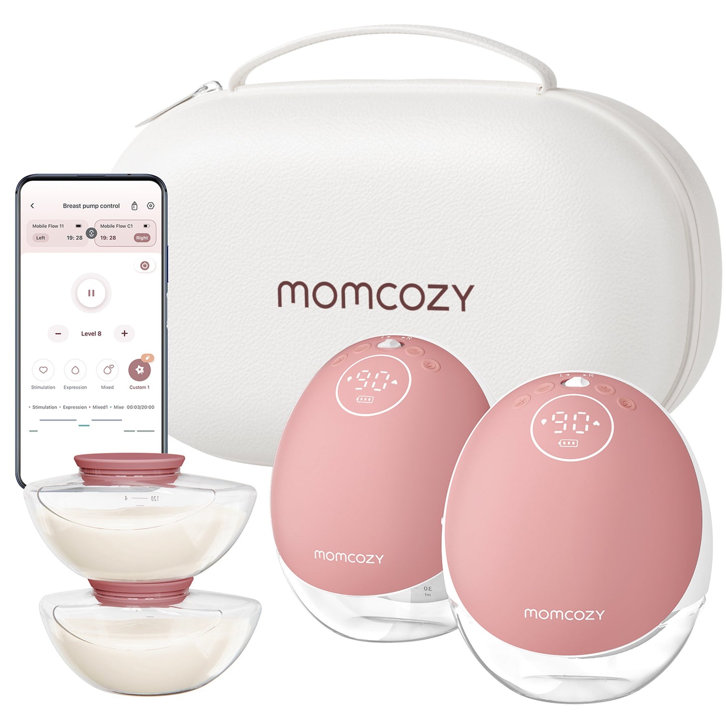 Hands Free Double Electric Breast Pump Momcozy Mobile Flow™ M9 BP269-NR71BA-A