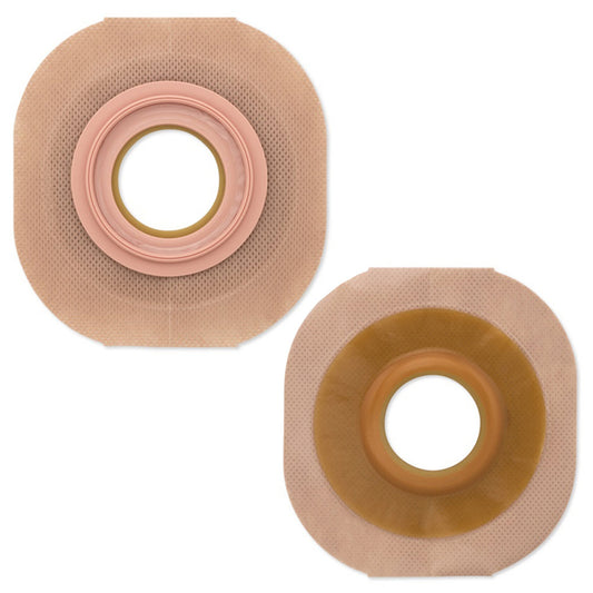 Ostomy Barrier New Image™ Flextend™ Precut, Extended Wear Adhesive Tape 1-3/4 Inch Floating Flange Green Code System 5/8 Inch Opening - 14901