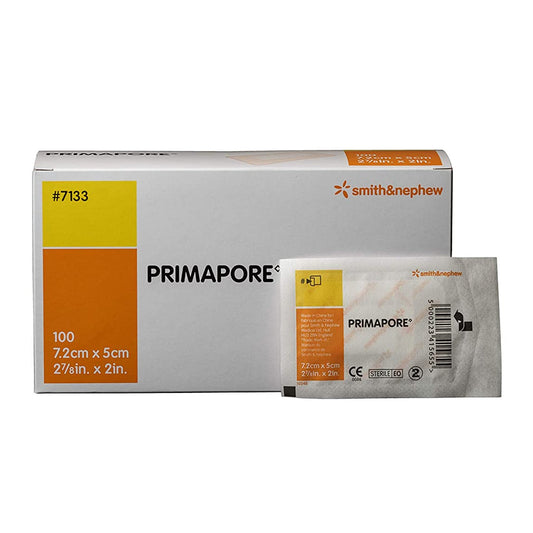 Primapore White Adhesive Dressing, 2 x 3 Inch 7133