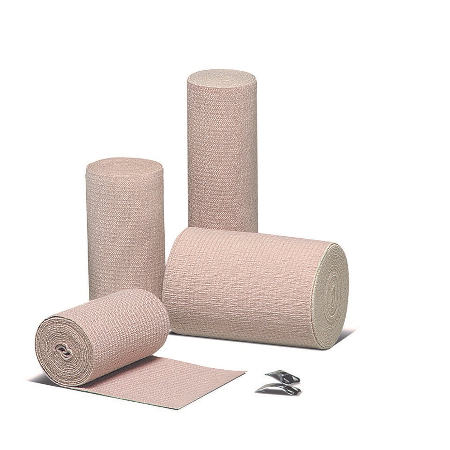 Elastic Bandage Econo-Wrap® LF 4 Inch X 5 Yard Clip Detached Closure Tan NonSterile Standard Compression - 33400000