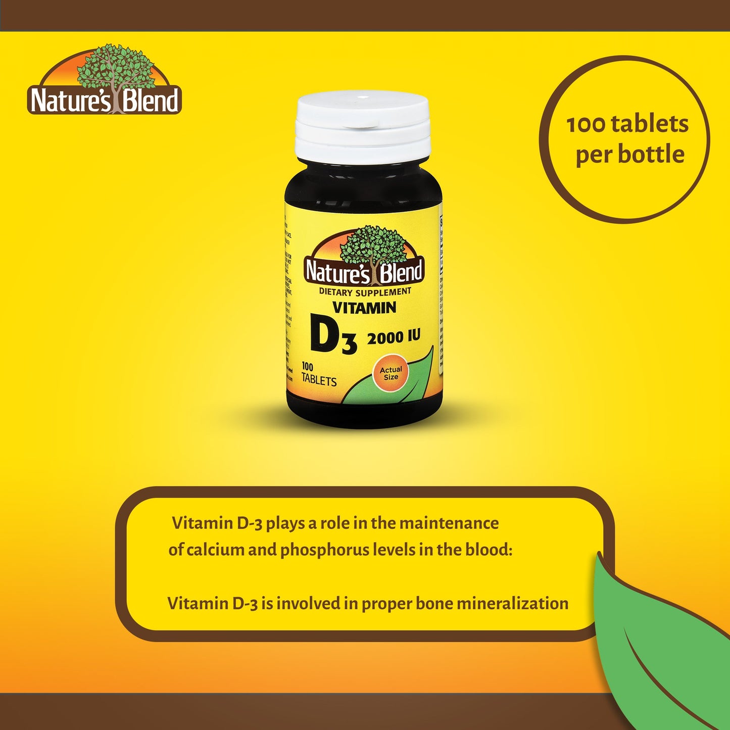 Nature's Blend Vitamin D-3 Supplement 54629041120