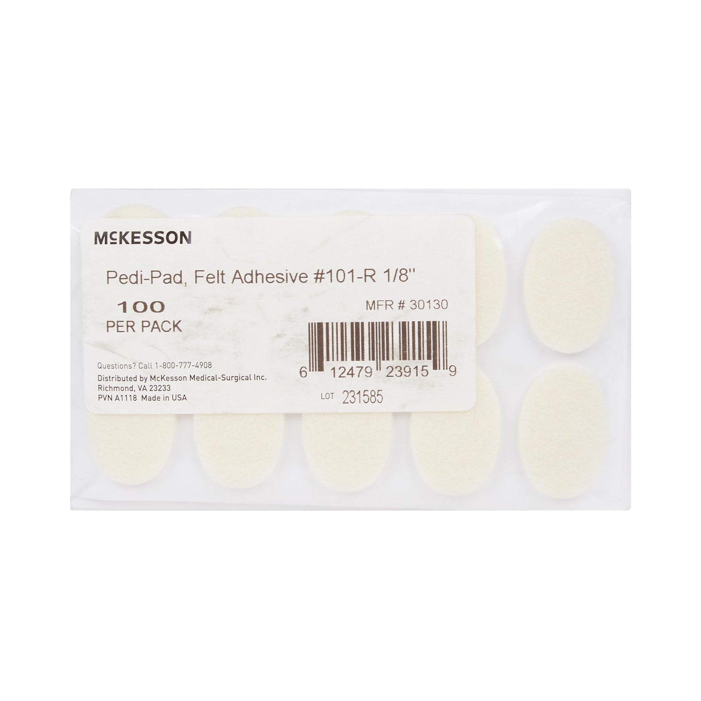 McKesson Pedi-Pad Protective Pad, Size 101 – Regular 30130