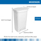 McKesson Waste Can with Step-On Pedal, Plastic, White, 15.16 x 14.76 x 26.57 Inch 16-25266