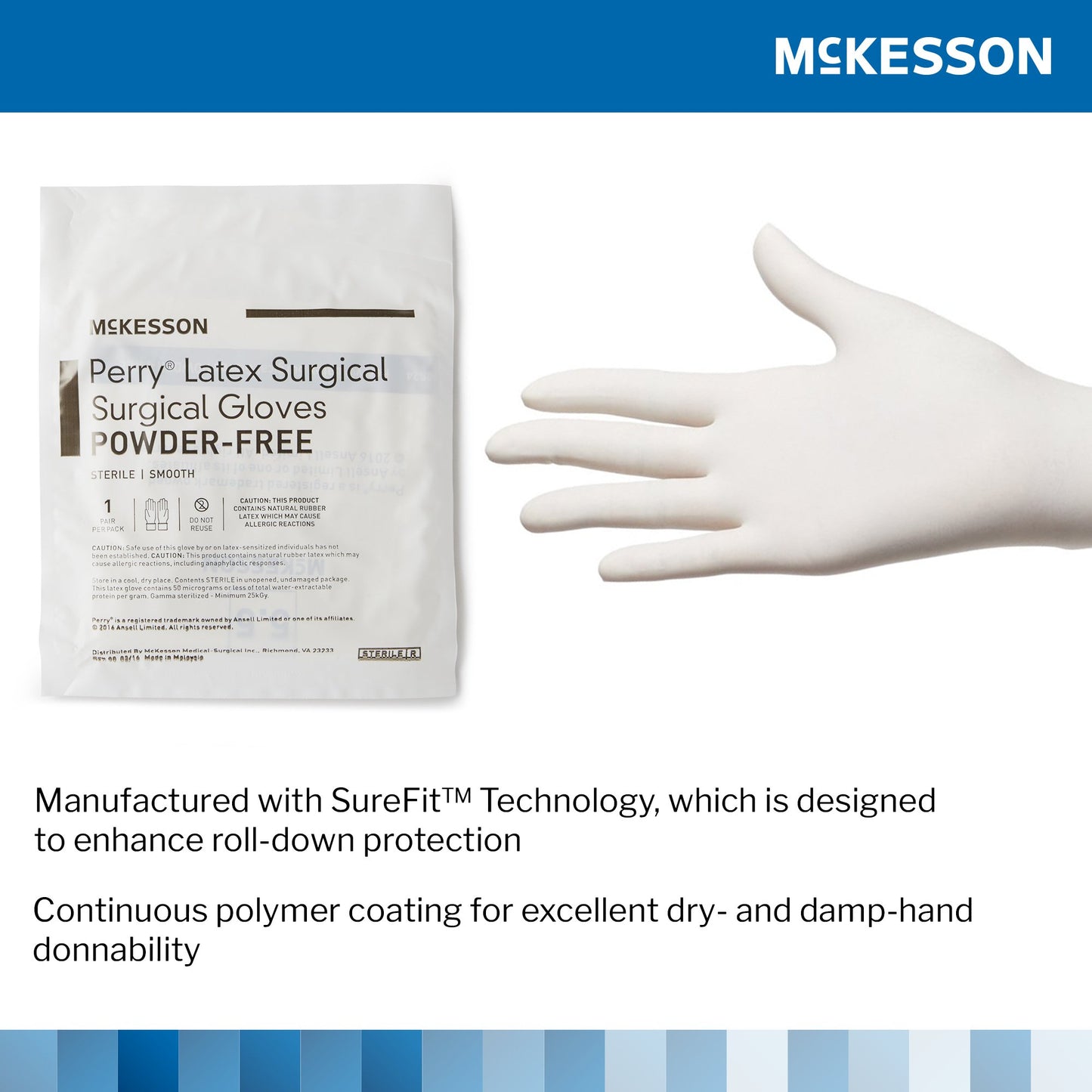 McKesson Perry® Performance Plus Surgical Glove, Size 6.5, Cream 20-1065N