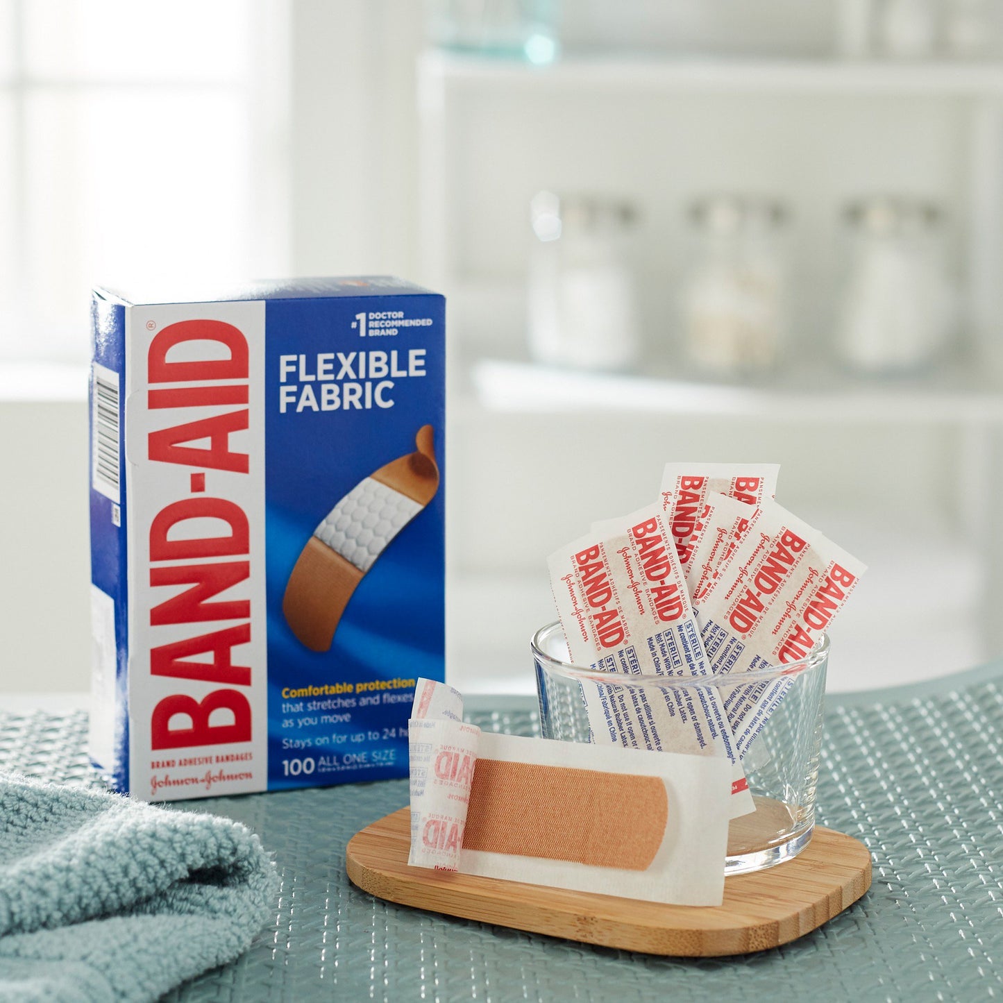 Band-Aid® Flexible Fabric Tan Adhesive Strip, 1 x 3 Inch 100444400