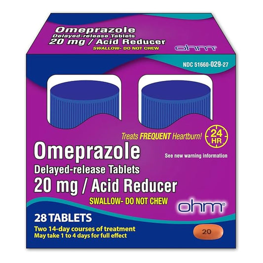 Omeprazole 20 mg Tablet 28 Tablets 51660002927