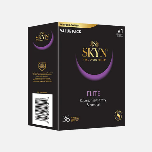 Condom SKYN® Elite Lubricated One Size Fits Most 36 Per Box 210234