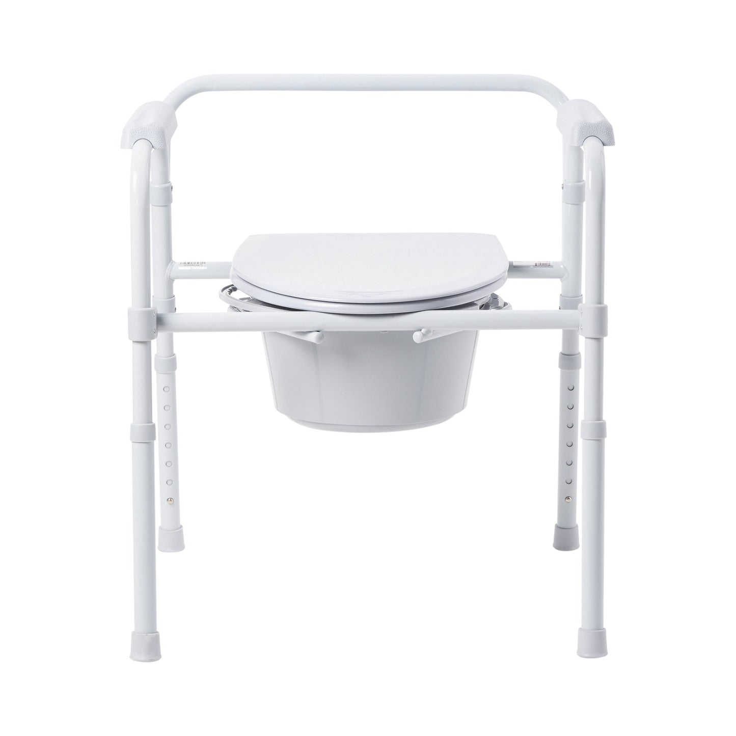 3-in-1 Commode Chair McKesson Fixed Arms Steel Frame Back Bar 13-1/2 Inch Seat Width 350 lbs. Weight Capacity - 146-11148-4