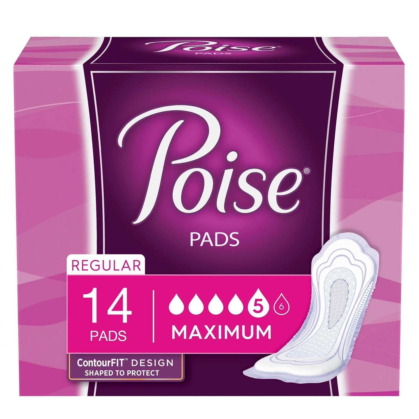 Poise® Bladder Control Pads for Women, Heavy Absorbency, 3 x 11 Inch 19568