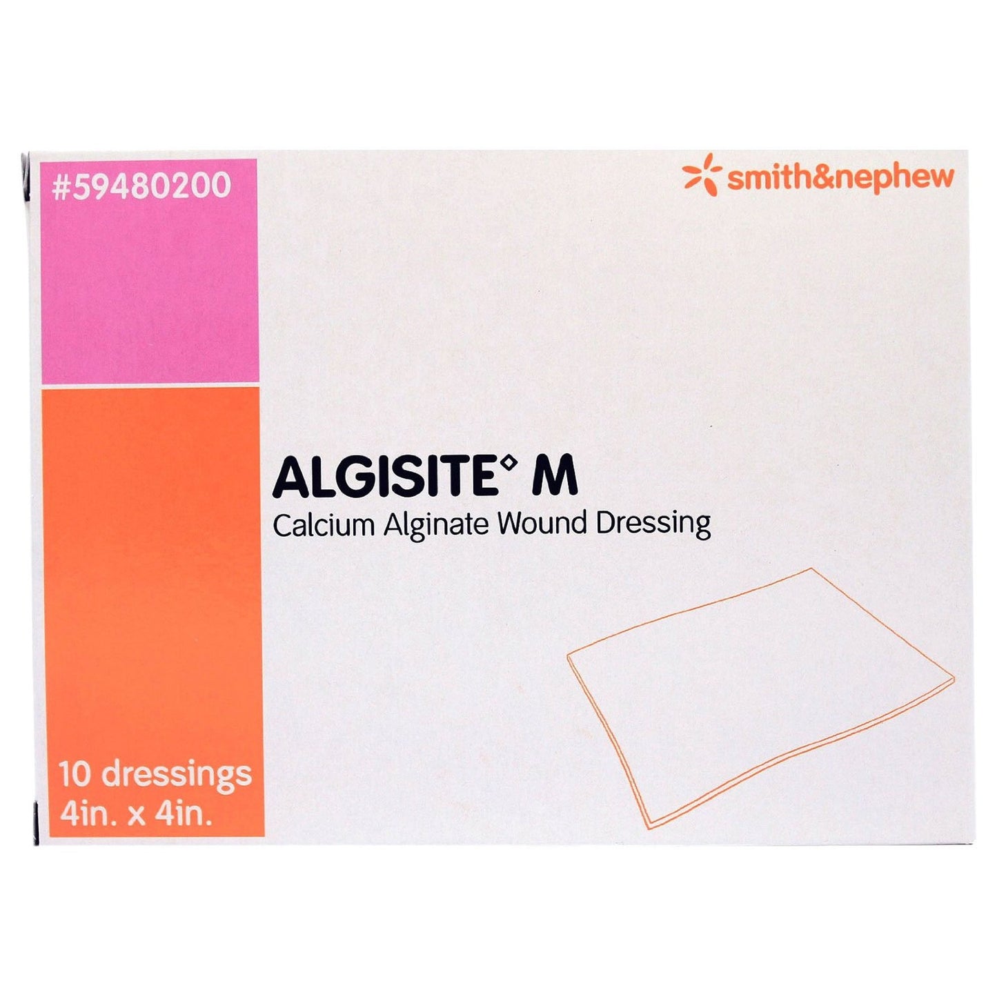 AlgiSite M Alginate Dressing, 4 x 4 Inch 59480200