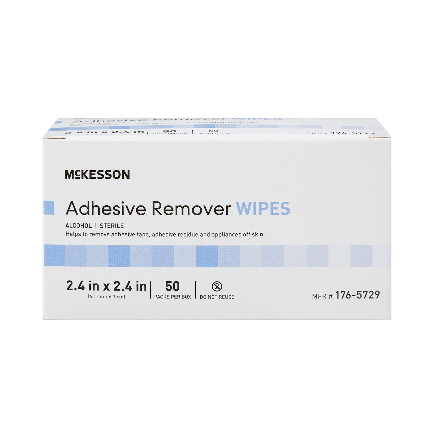 McKesson Adhesive Remover, 2-2/5 x 2-2/5 Inch Wipe 176-5729