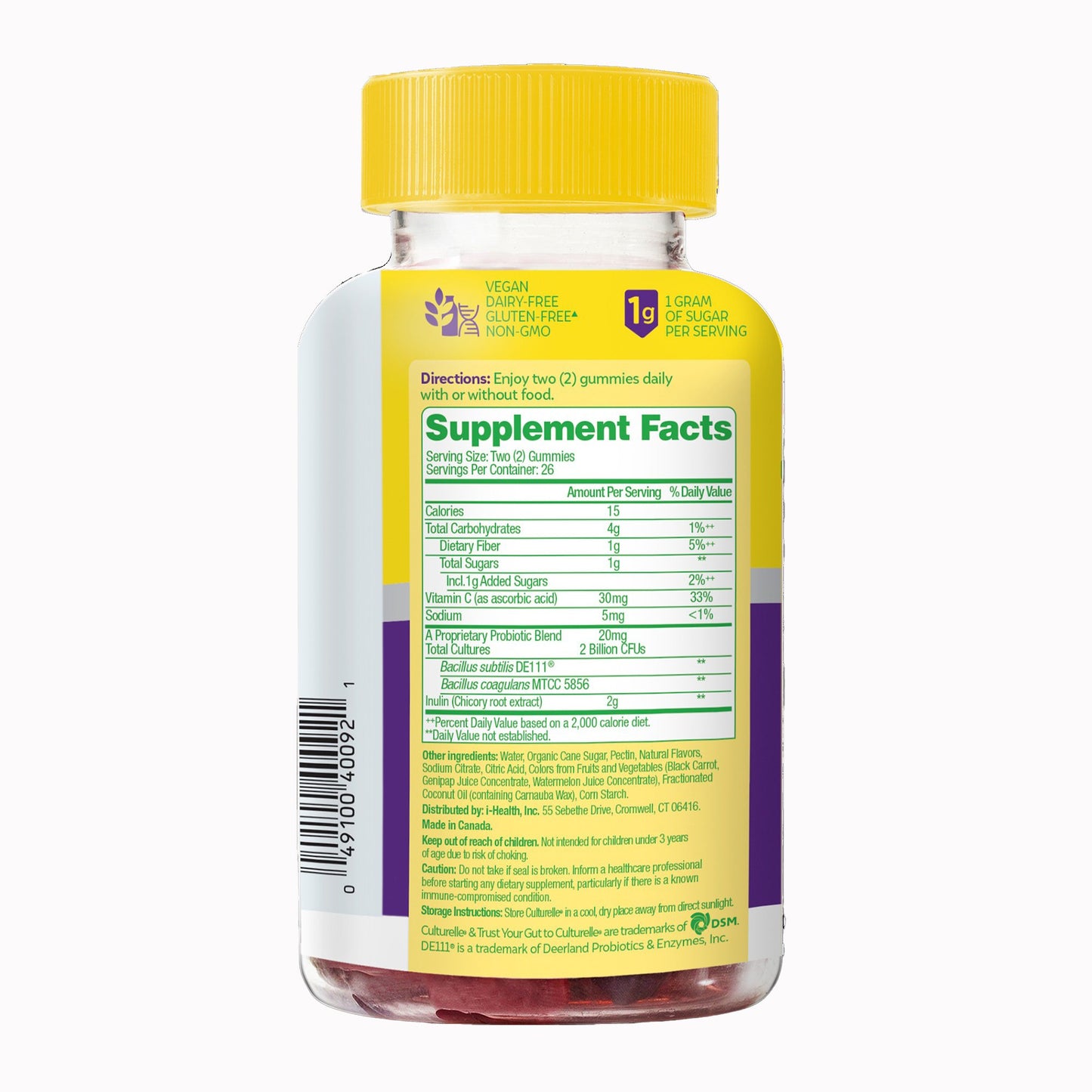 Culturelle® Probiotic + Prebiotic Gummies 049100400921