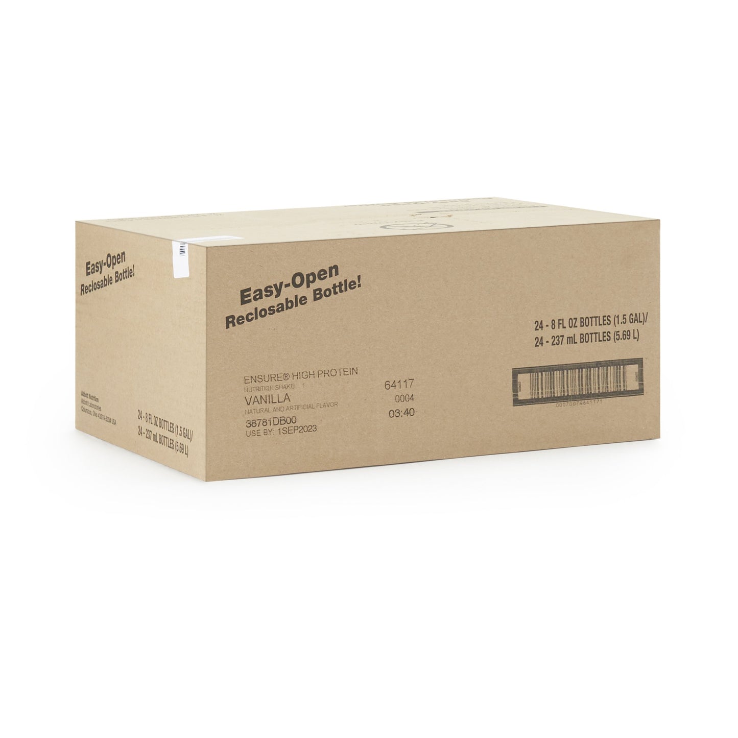 Ensure® High Protein Shake, Vanilla, 8-ounce bottle 64117