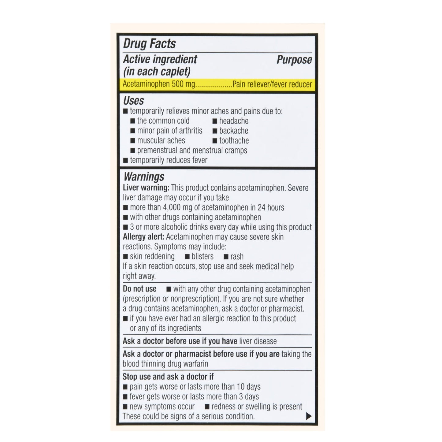 Foster & Thrive™ Extra Strength Pain Relief Acetaminophen 500 mg Caplets 70677113802