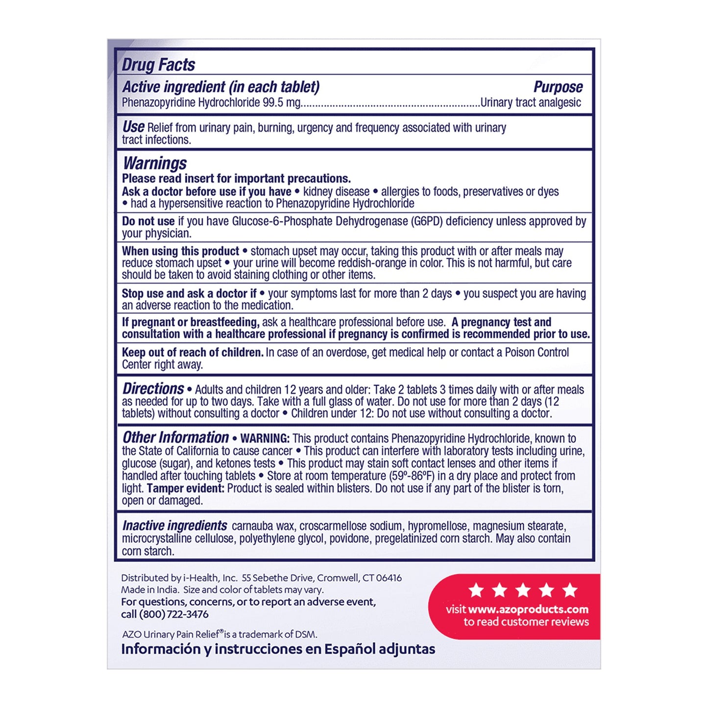 AZO® Phenazopyridine Urinary Pain Relief 87651030152