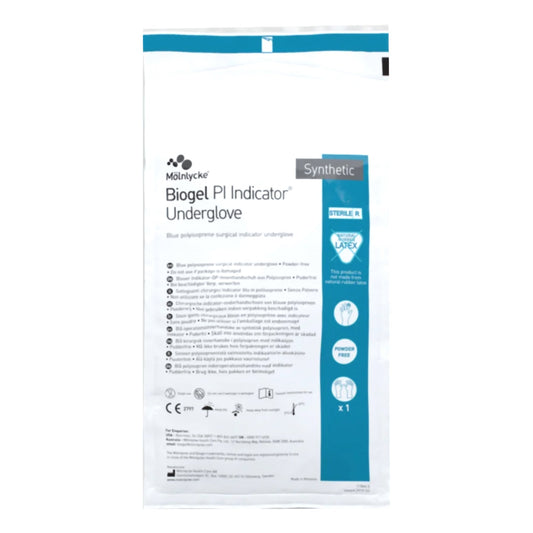 Surgical Underglove Biogel® PI Indicator® Underglove Size 6 Sterile Polyisoprene Standard Cuff Length Smooth Blue Chemo Tested - 41660