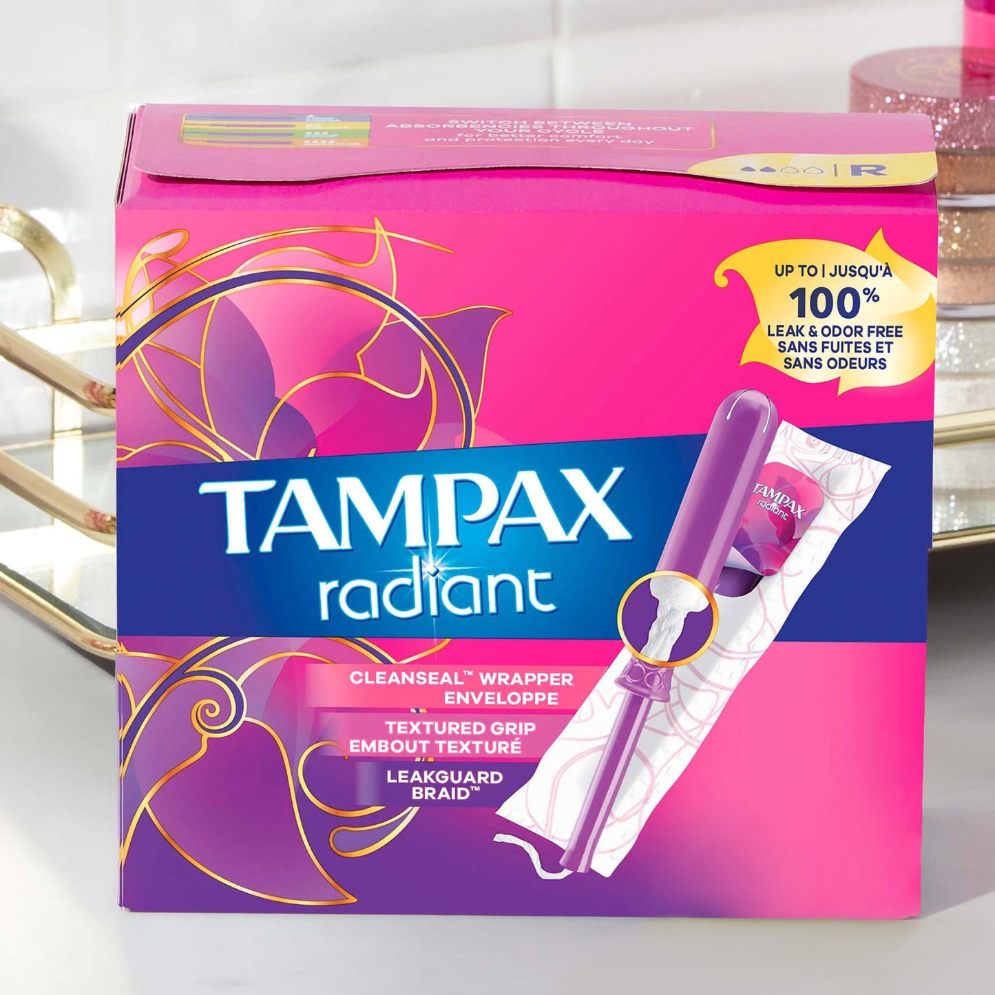 Tampax® Radiant Tampons, Regular, 14 ct. 07301071306
