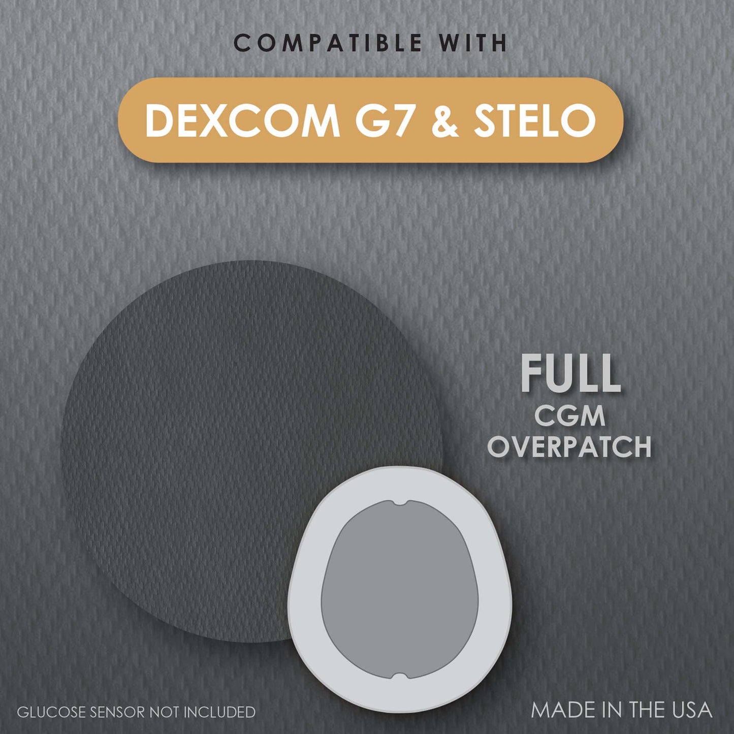 Sensor Overpatch CoverGuard Black For Dexcom G7 Sensor 101-201B