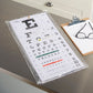 McKesson Eye Test Chart, 11 x 22 Inch 63-3050