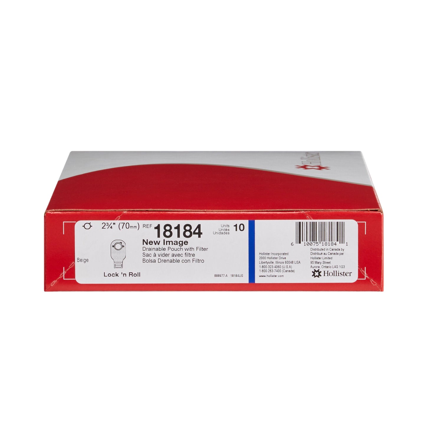 New Image™ 2-Piece Beige Colostomy Pouch, Pre-cut to Fit 70mm Stomas, Blue Match 18184