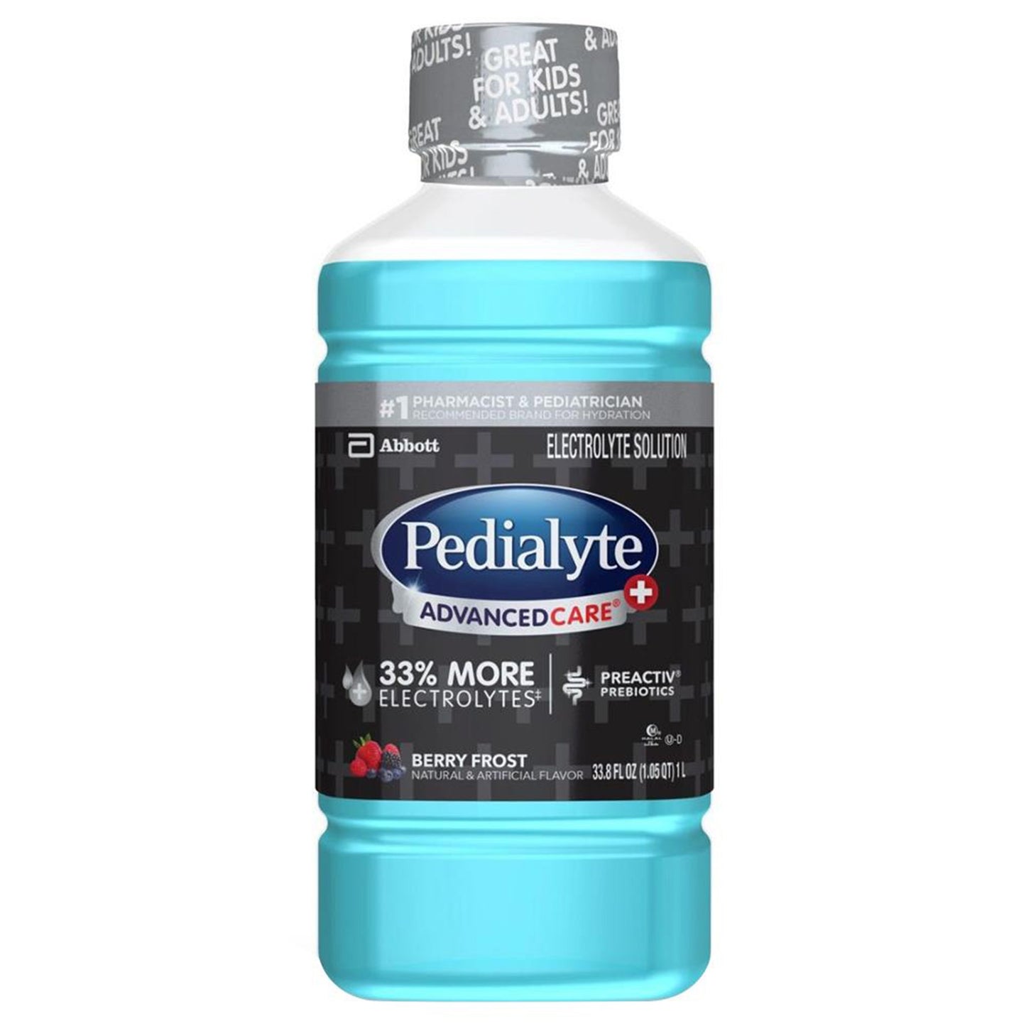 Oral Electrolyte Solution Pedialyte® AdvancedCare™ Plus Berry Frost Flavor 33.8 oz. Electrolyte - 66641