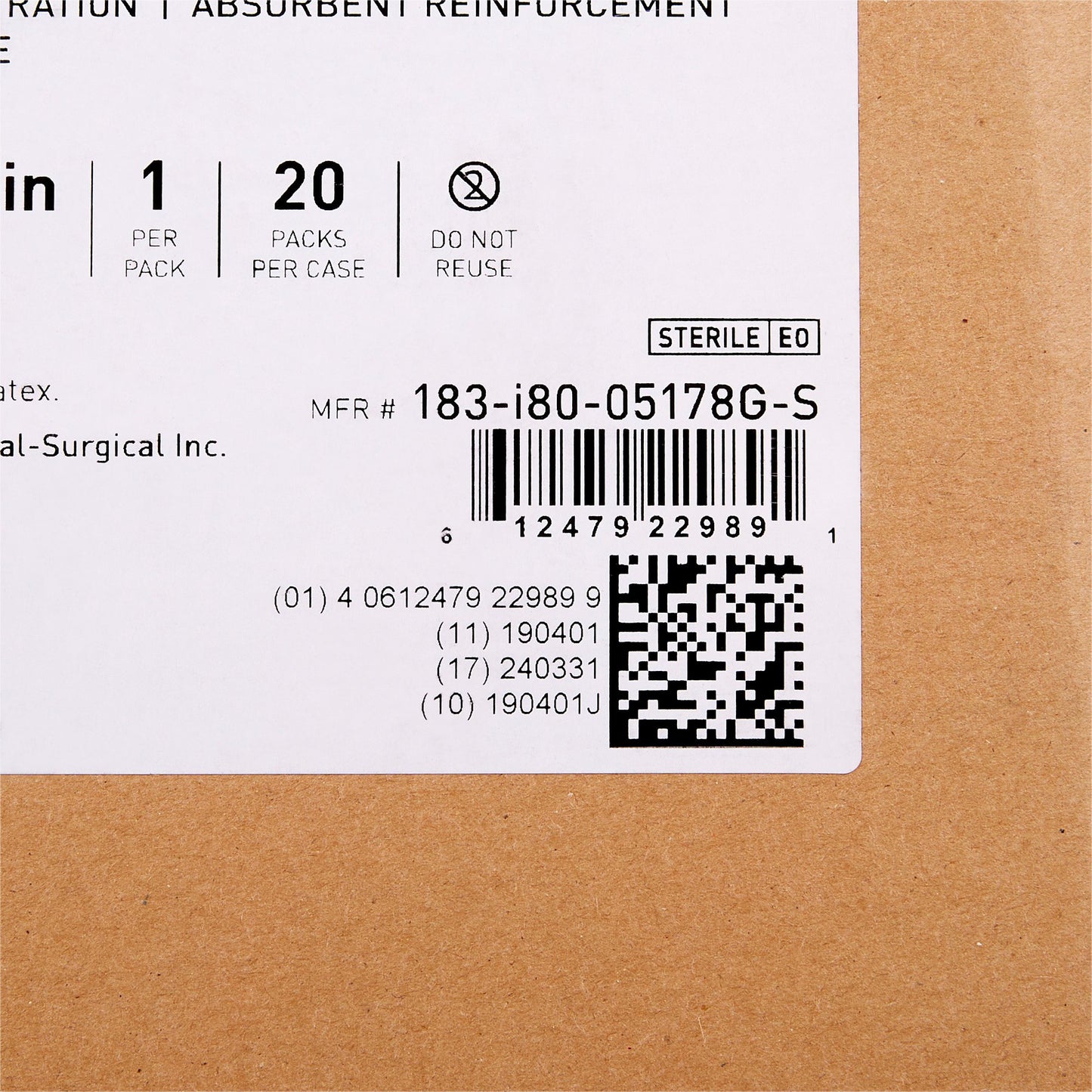 McKesson Sterile Minor Procedure Drape, 48 x 60 Inch 183-I80-05178G-S