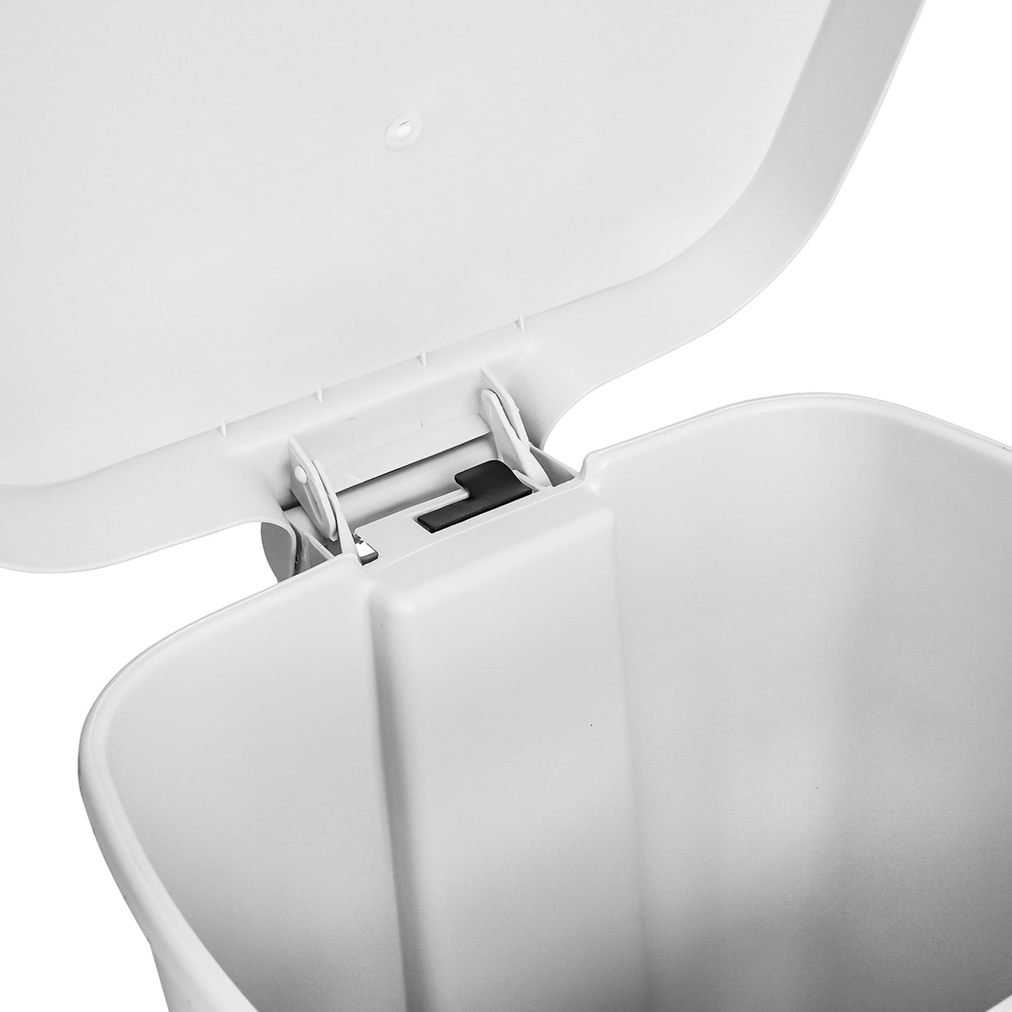 McKesson Waste Can with Step-On Pedal, Plastic, White, 15.16 x 14.76 x 26.57 Inch 16-25266