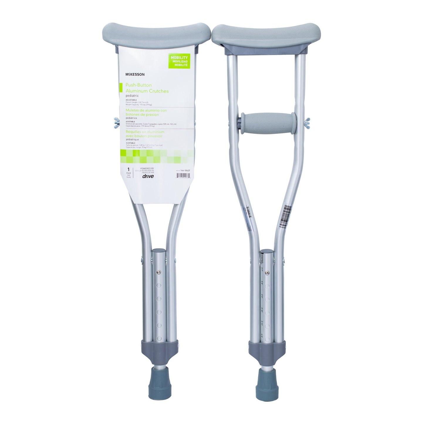 McKesson Underarm Crutches for Children 3'7" to 4' 146-10427