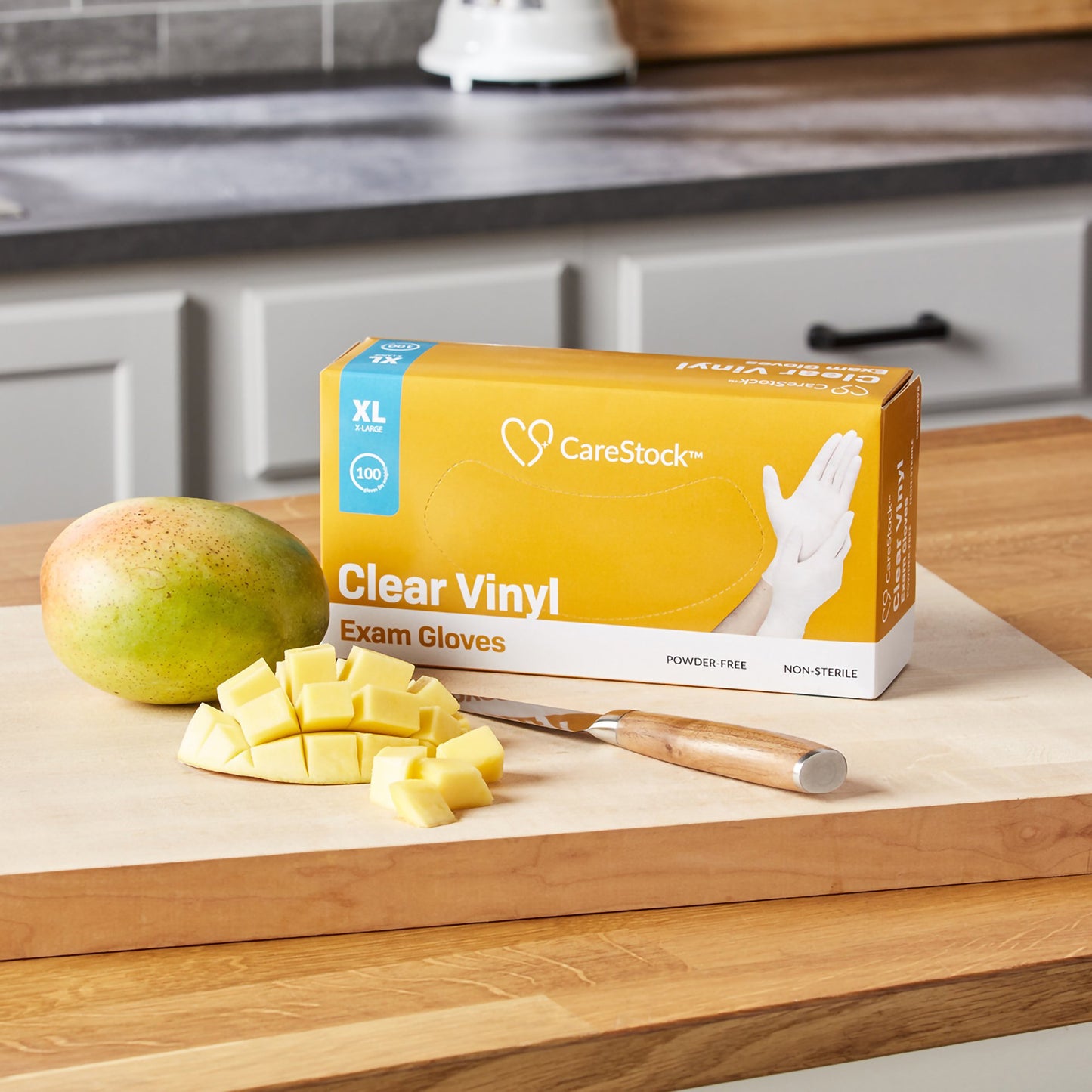 CareStock™ Vinyl Exam Glove, Extra Large, Ivory CS2598