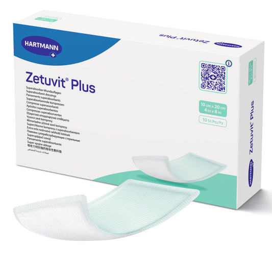 Zetuvit® Plus Sterile Superabsorbent Dressing, 4 x 8 Inch 413111