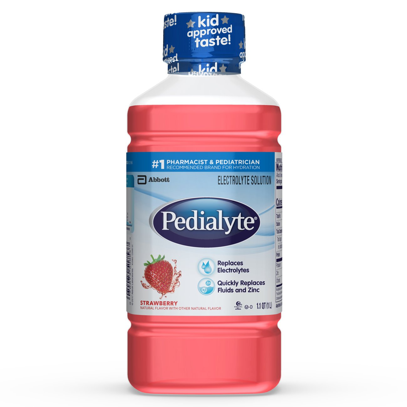 Oral Electrolyte Solution Pedialyte® Classic Strawberry Flavor 33.8 oz. Electrolyte - 53983