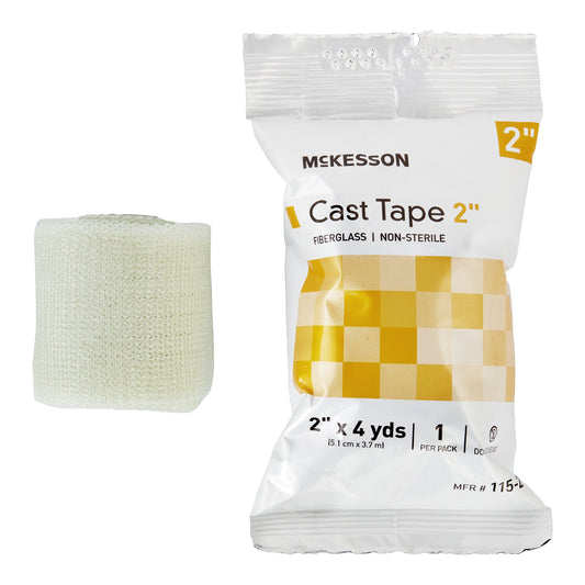 Cast Tape McKesson 2 Inch X 12 Foot Fiberglass White - 115-2