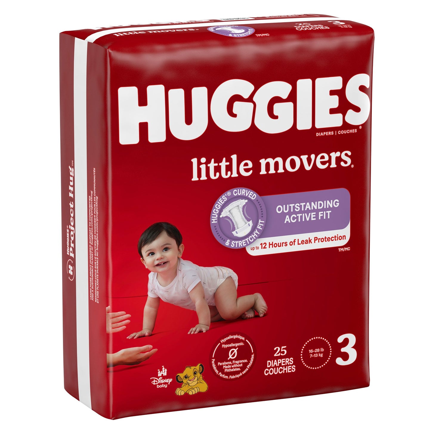Unisex Baby Diaper Huggies® Little Movers Size 3 Disposable Moderate Absorbency - 49678