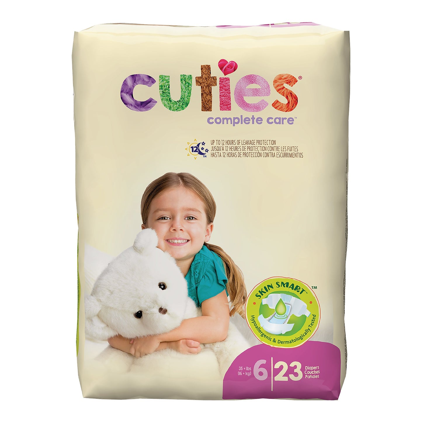 Unisex Baby Diaper Cuties® Complete Care Size 6 Disposable Heavy Absorbency - CR6001