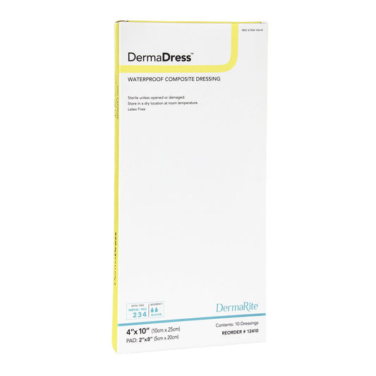 DermaDress™ Composite Dressing, 4 x 10 Inch 12410