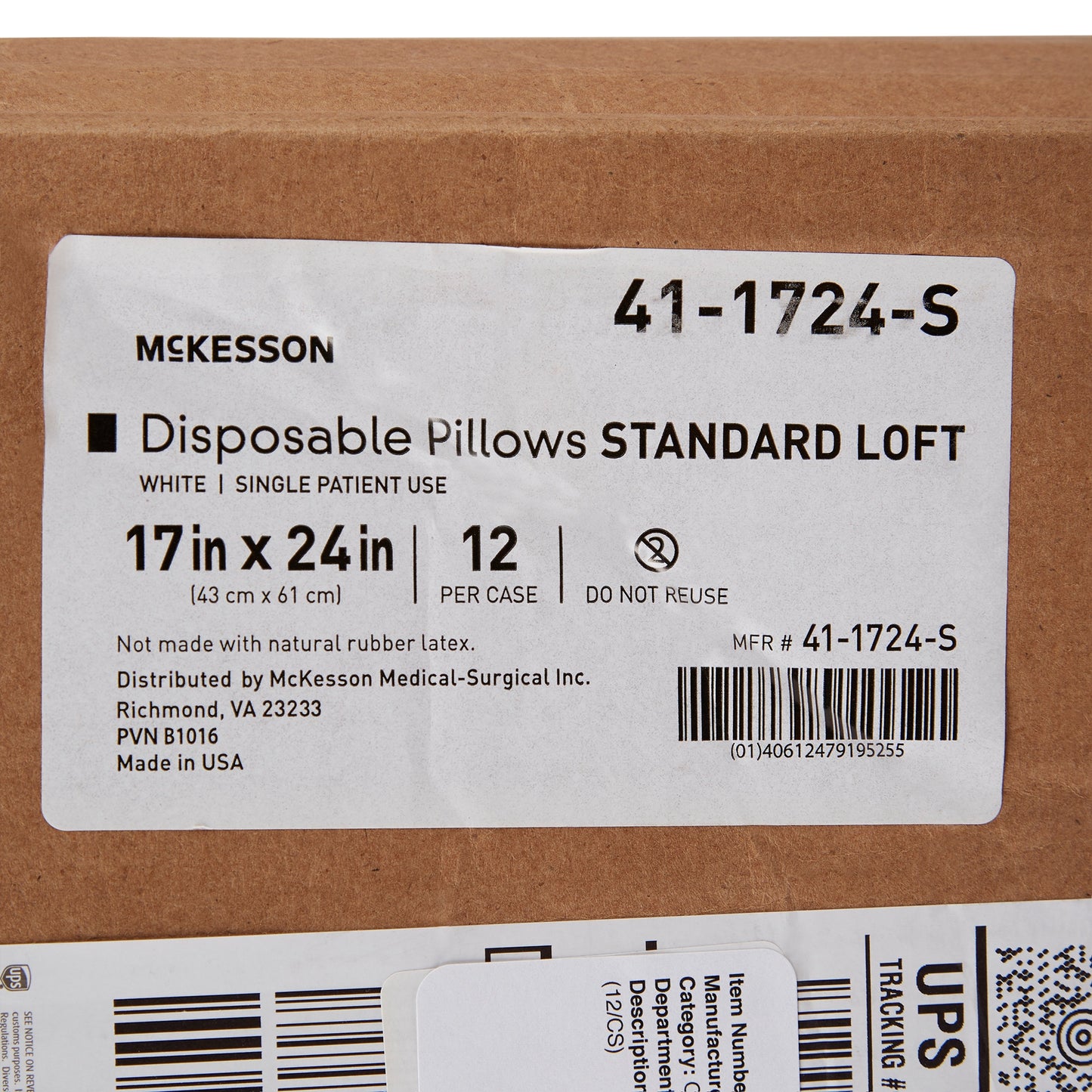 McKesson Disposable Bed Pillow, Standard Loft 41-1724-S