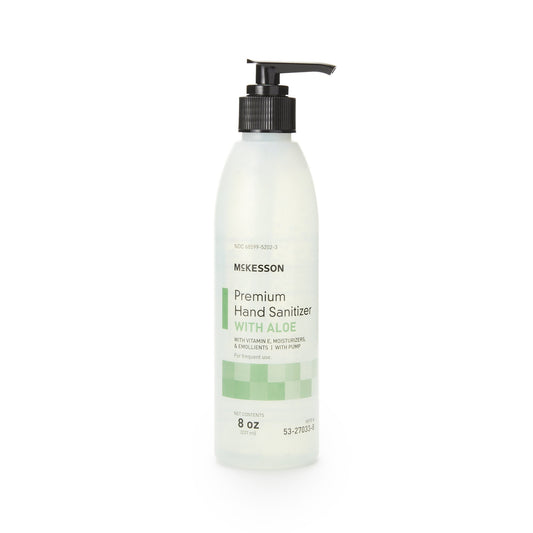 Hand Sanitizer with Aloe McKesson Premium 8 oz. Ethyl Alcohol Gel Pump Bottle - 53-27033-8