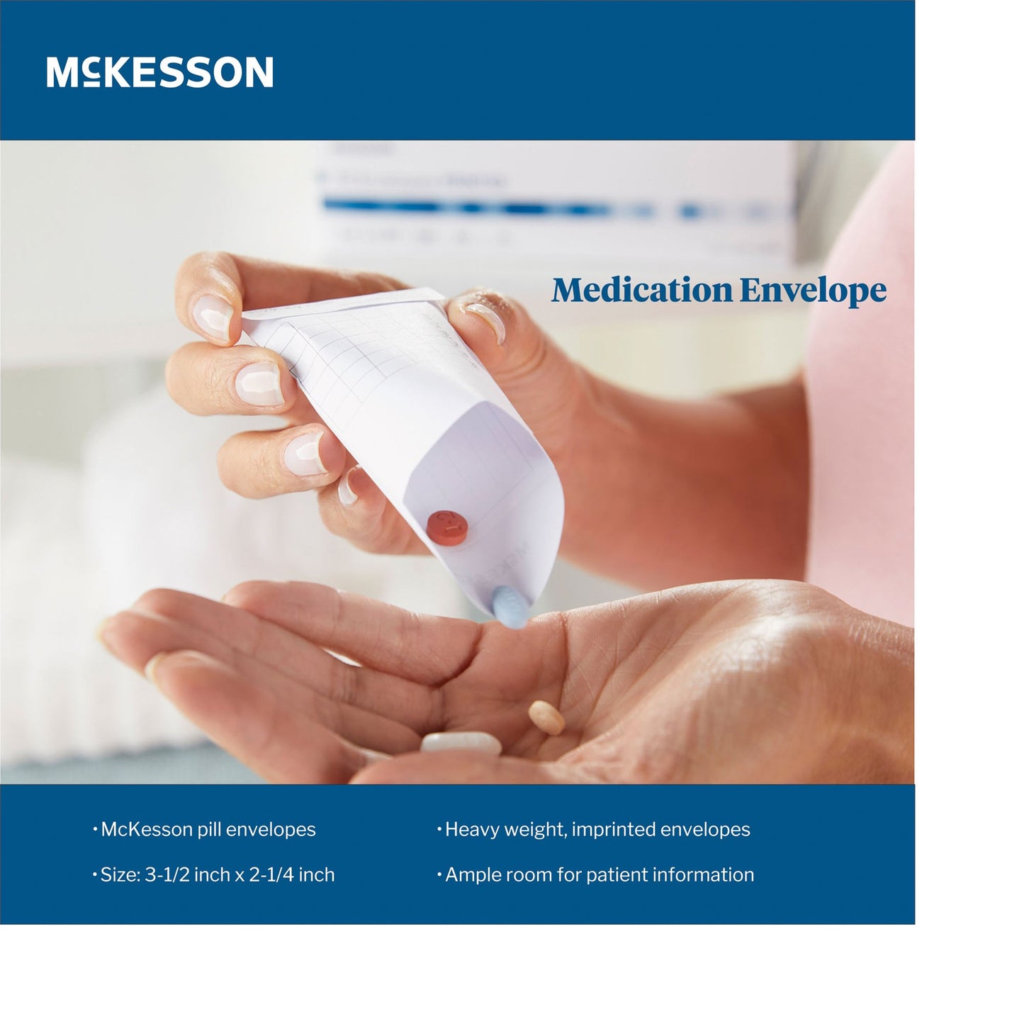 McKesson Pill Envelope, 3½ x 2¼ Inch 63-4415