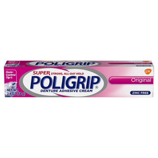 Super Poligrip® Original Denture Adhesive Cream, 2.4 oz Tube 31015805455
